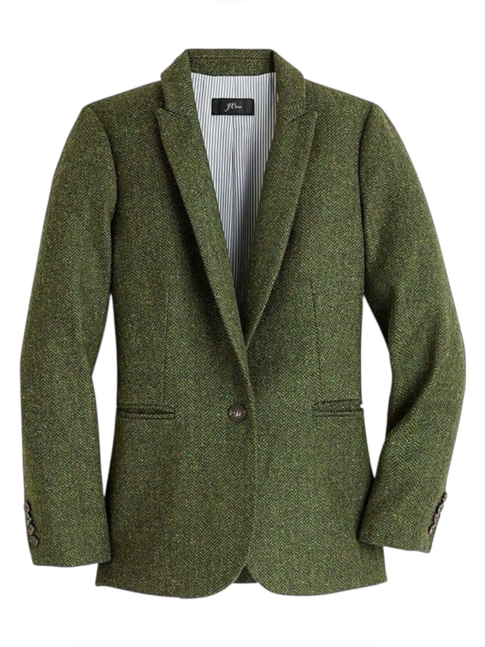 J.CREW Parke Blazer Jacket English Wool
Herringbone Tweed Green Meadow Size 8